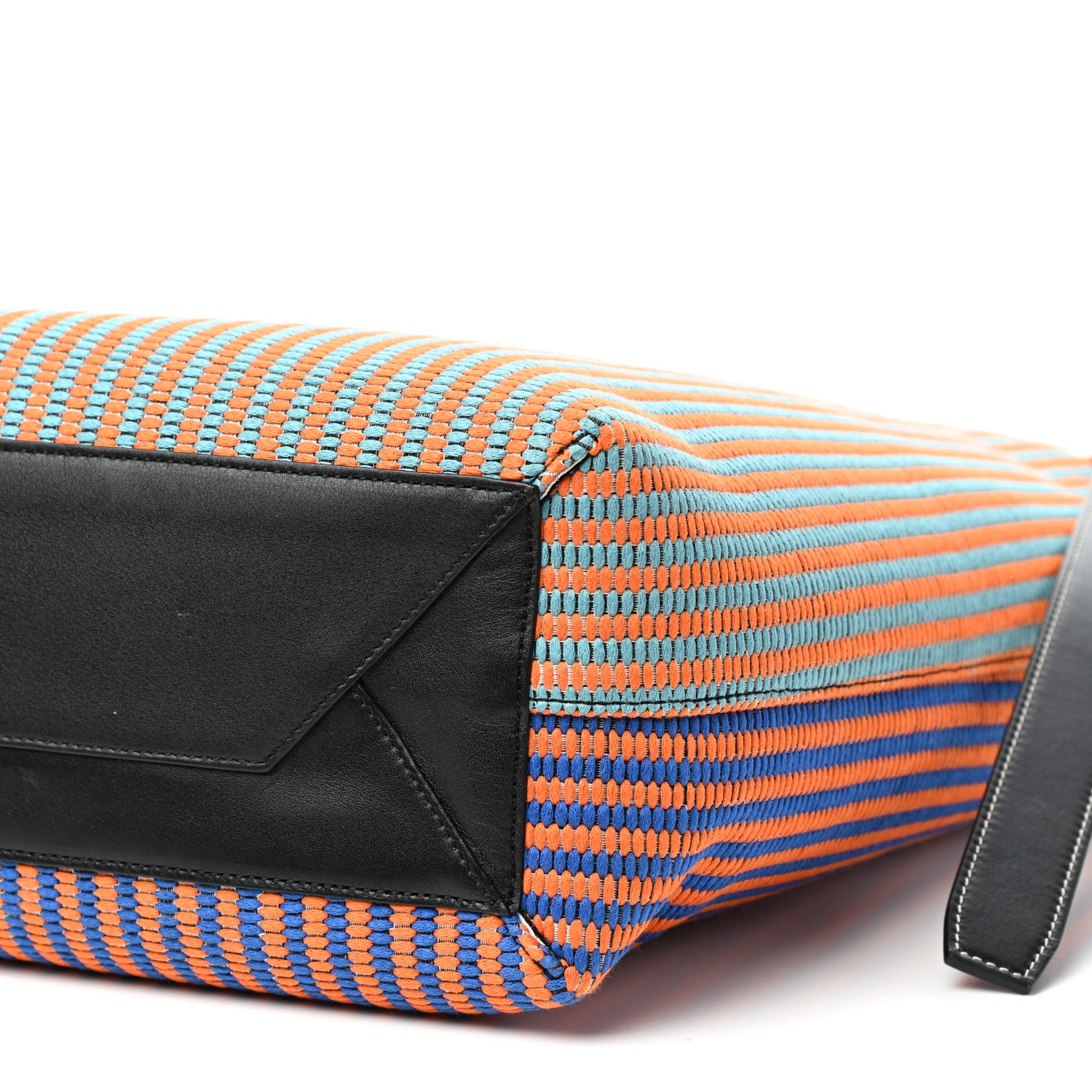 Celine Woven Canvas Small Twisted Cabas Multicolor 8 of 9