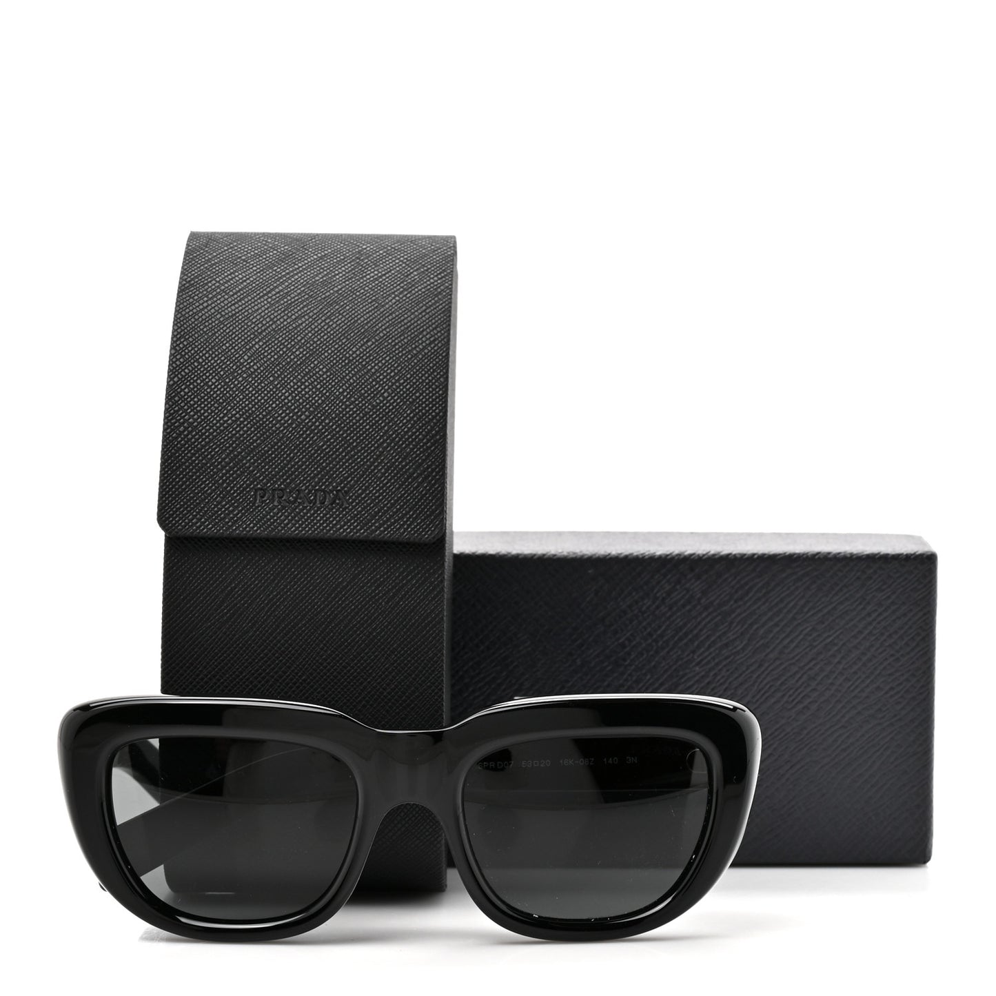 Acetate Rectangular Sunglasses SPR D07 Black