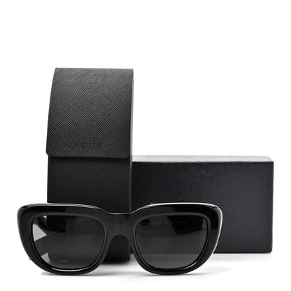 Prada Acetate Rectangular Sunglasses SPR D07 Black 8 of 8
