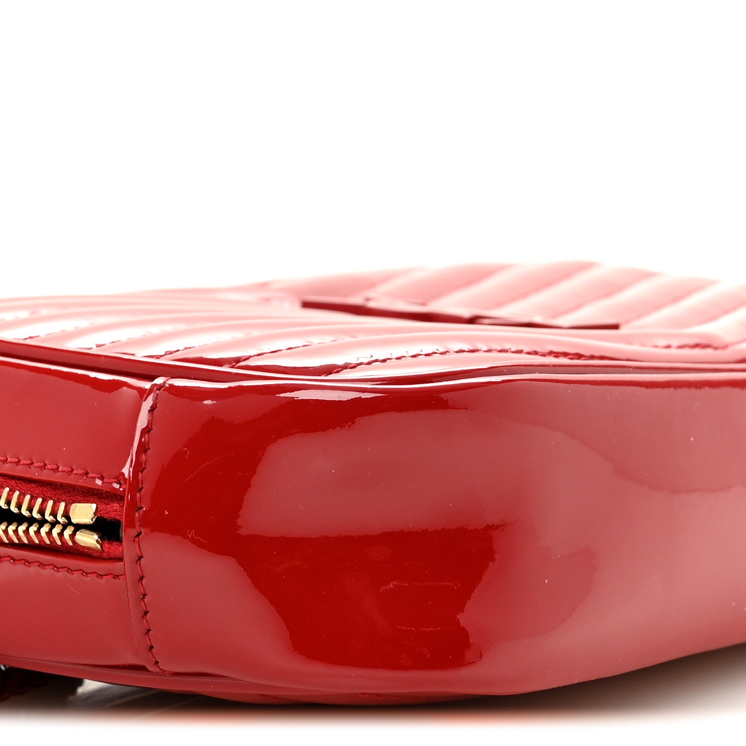 Saint Laurent Patent Calfskin Matelasse Monogram Mini Lou Camera Bag Eros Red 9 of 12