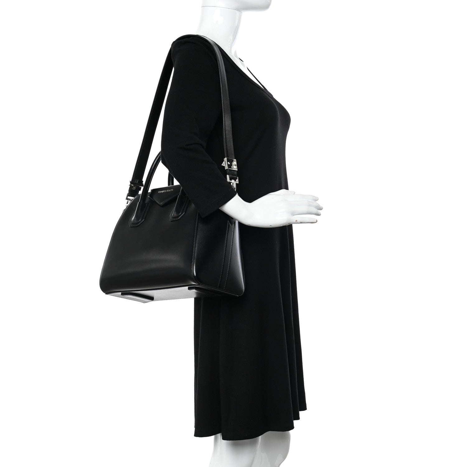 Givenchy Shiny Lord Calfskin Medium Antigona Black 2 of 10