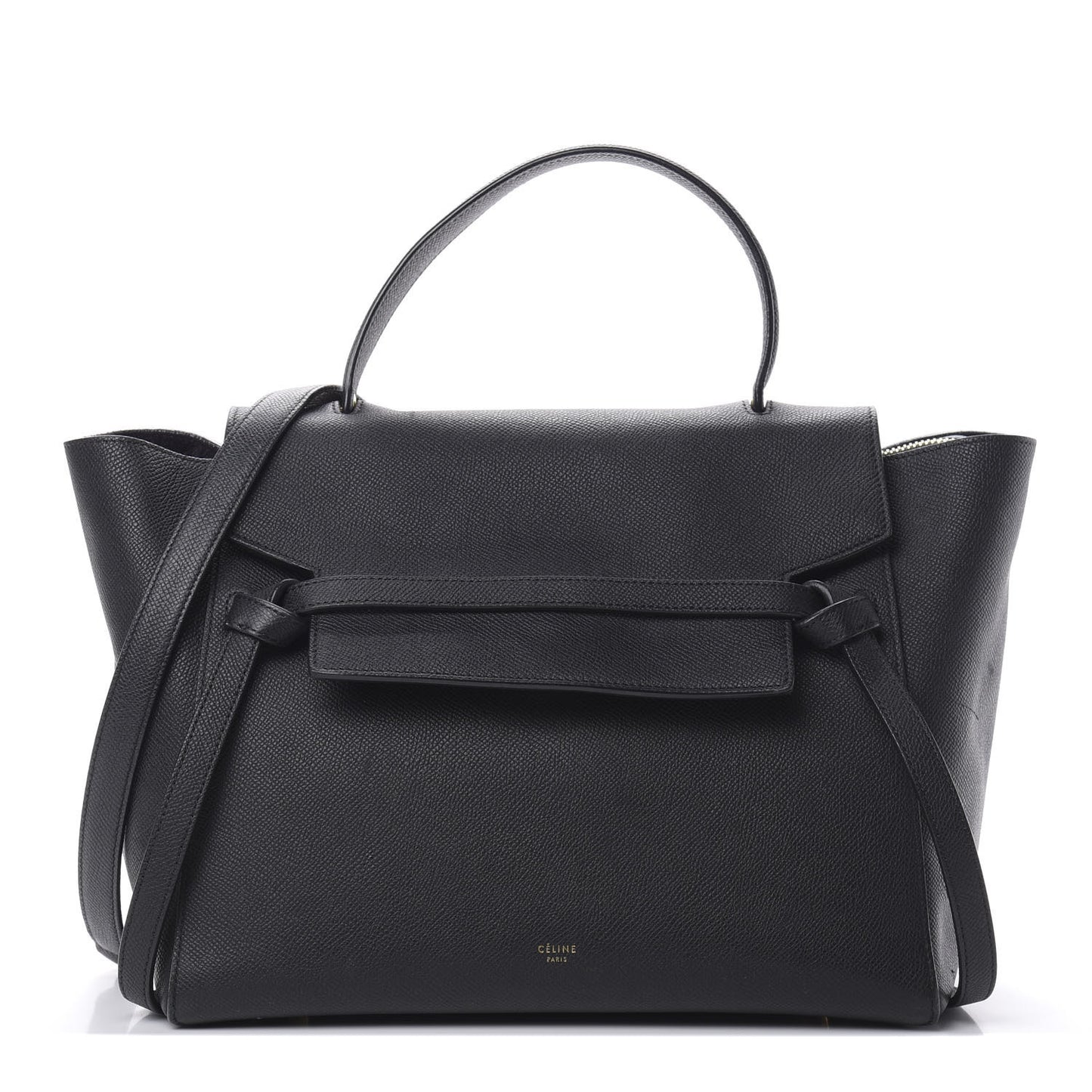 Grained Calfskin Mini Belt Bag Black