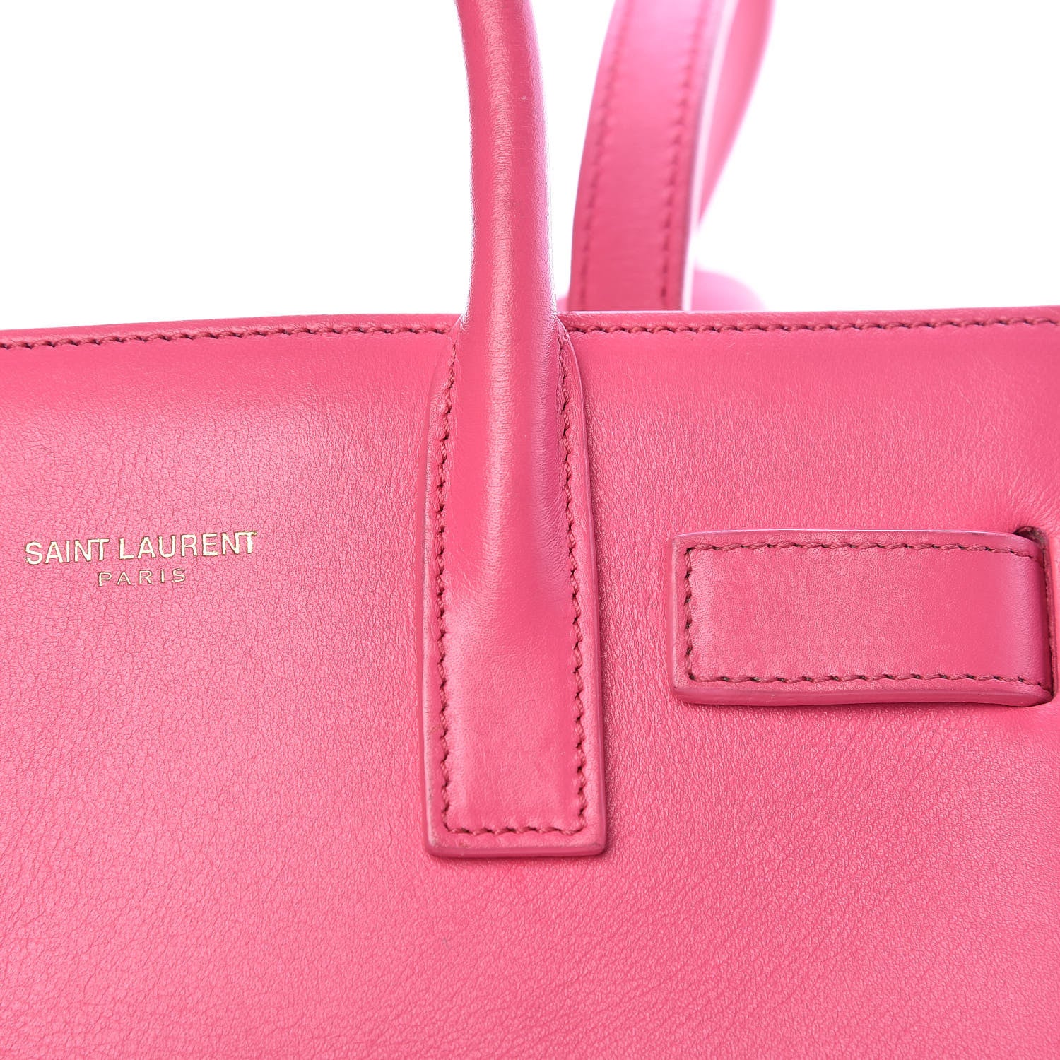 Saint Laurent Calfskin Nano Sac De Jour Lipstick Fuchsia 21 of 22