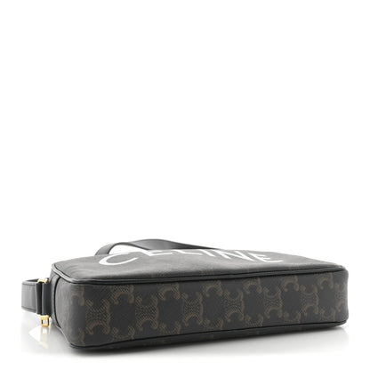 Celine Triomphe Canvas Medium Messenger Bag Black 4 of 10