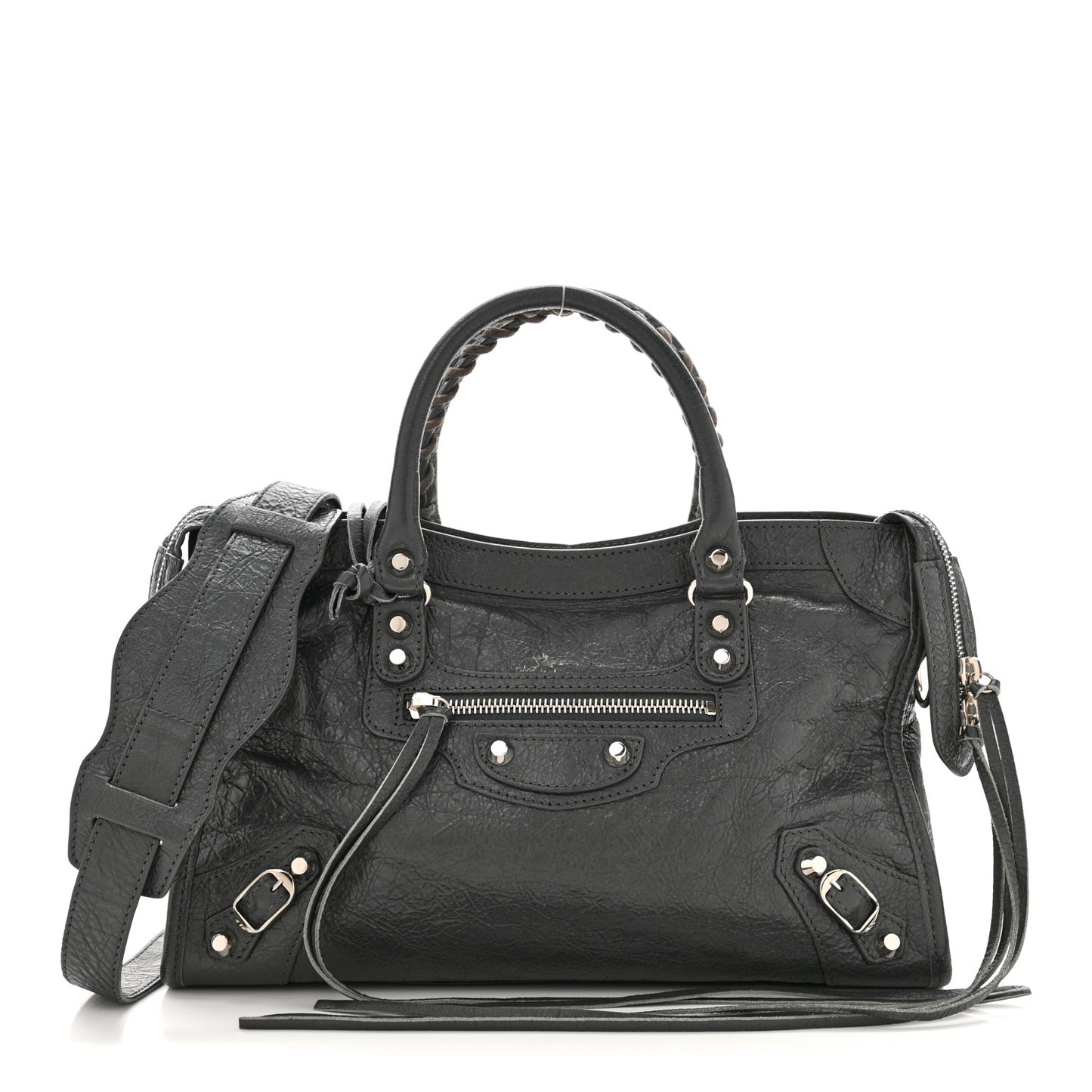 Agneau Classic Silver Hardware S City Gris Fossile