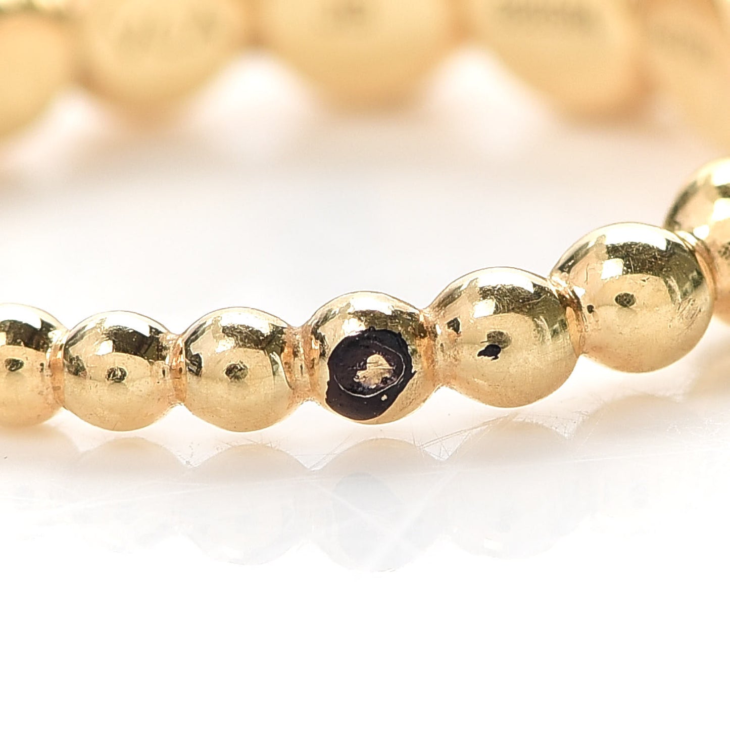 18K Yellow Gold Perlee Pearls of Gold Variation Ring 57 8