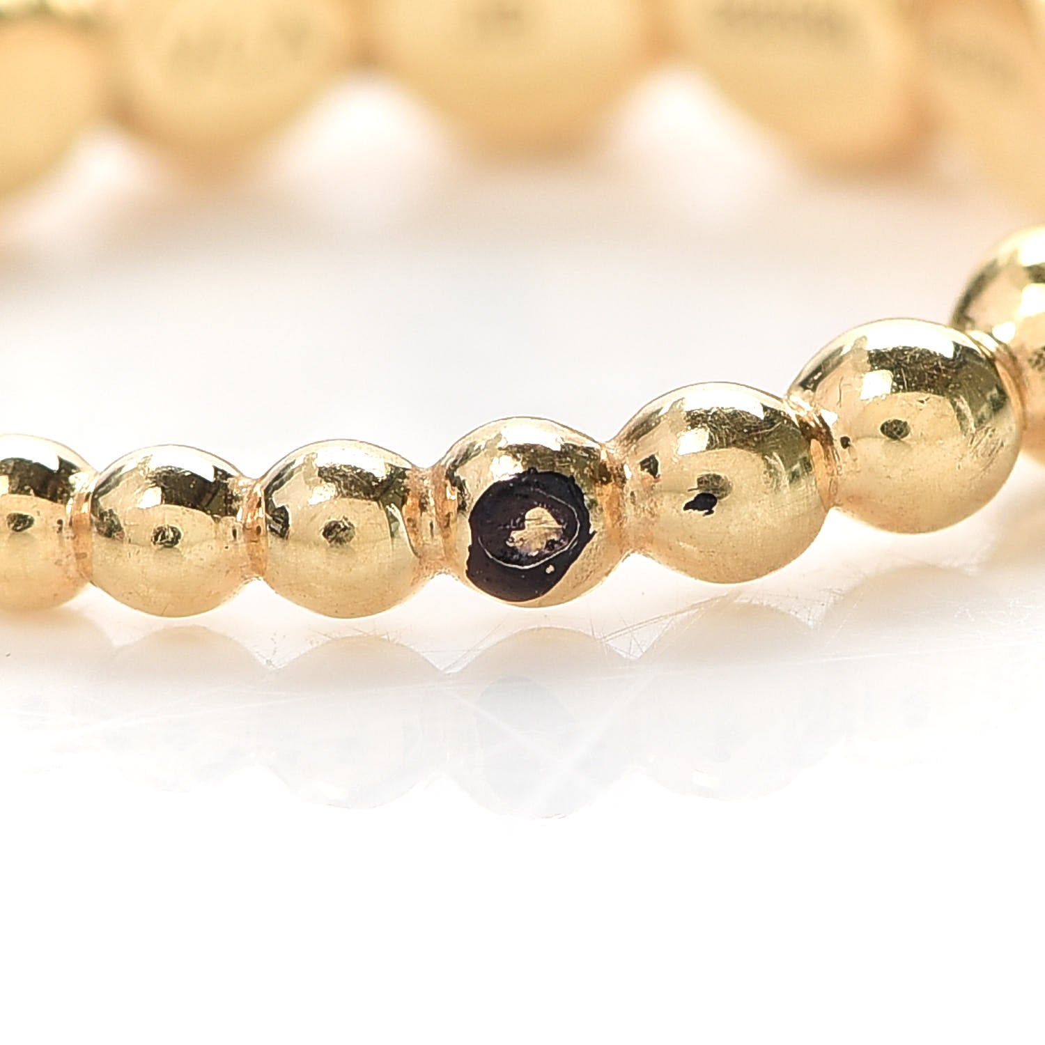Van Cleef & Arpels 18K Yellow Gold Perlee Pearls of Gold Variation Ring 57 8 6 of 8