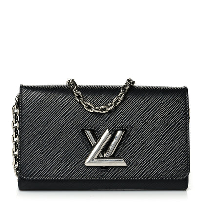 Louis Vuitton Epi Twist Chain Wallet Black 1 of 9