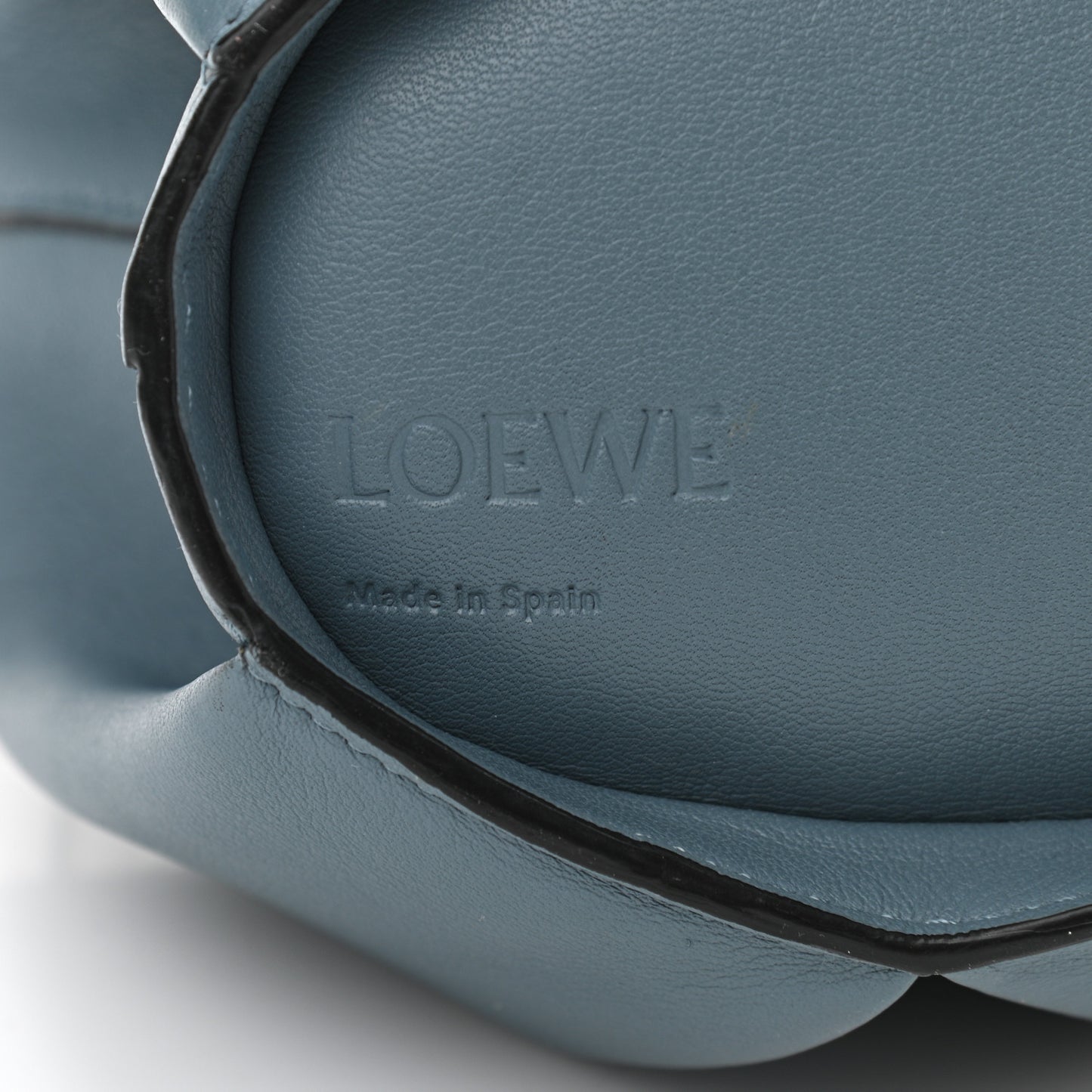 Calfskin Mini Elephant Crossbody Bag Stone Blue