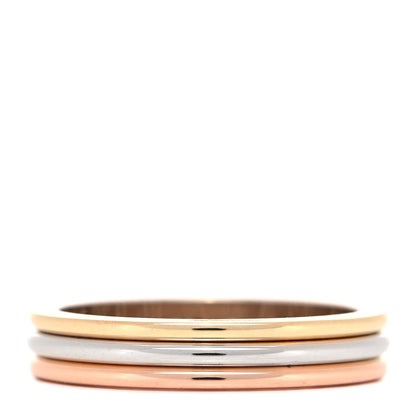 Cartier 18K Pink White Yellow Gold 3.5mm Trinity Wedding Band Ring 52 6 6 of 10
