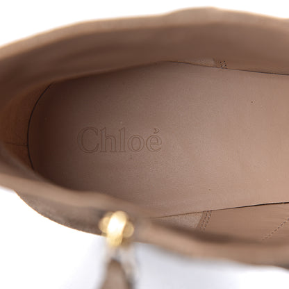 Chloe Suede Sheepskin Studded Susanna Ankle Boots 40.5 Dark Greige 7 of 8