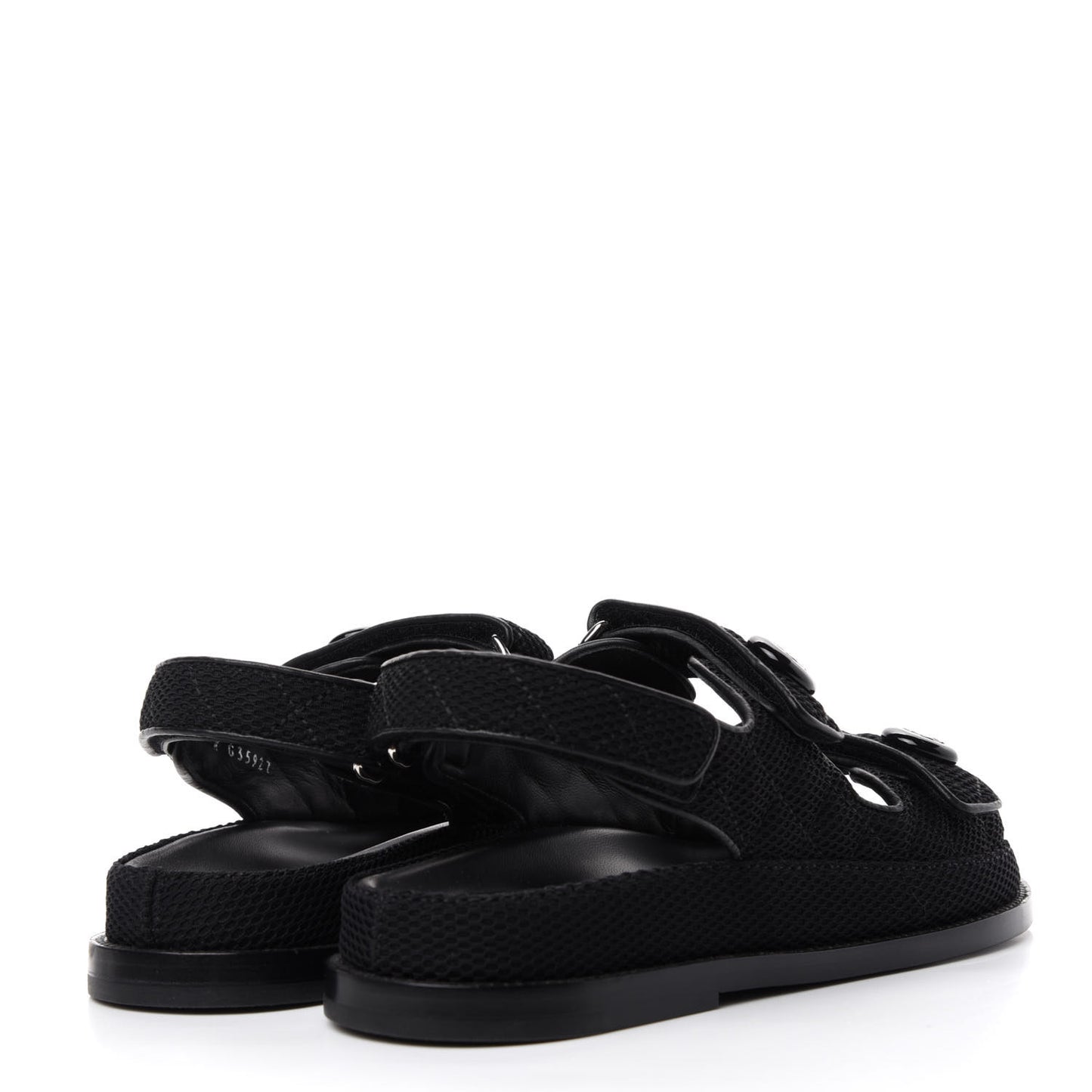 Fabric Velcro Dad Sandals 38 Black