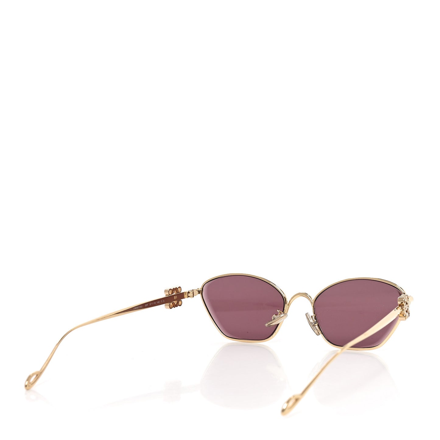 Metal Anagram Hexagonal Sunglasses LW40115U Smoke Moka Gold