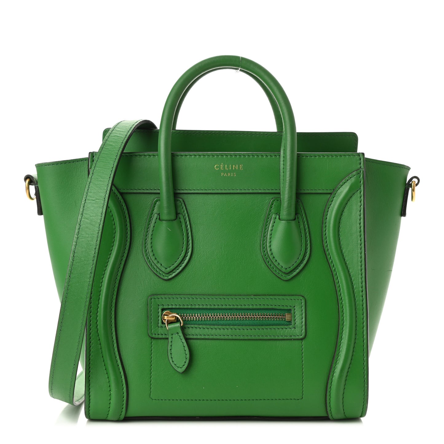Smooth Calfskin Nano Luggage Grass