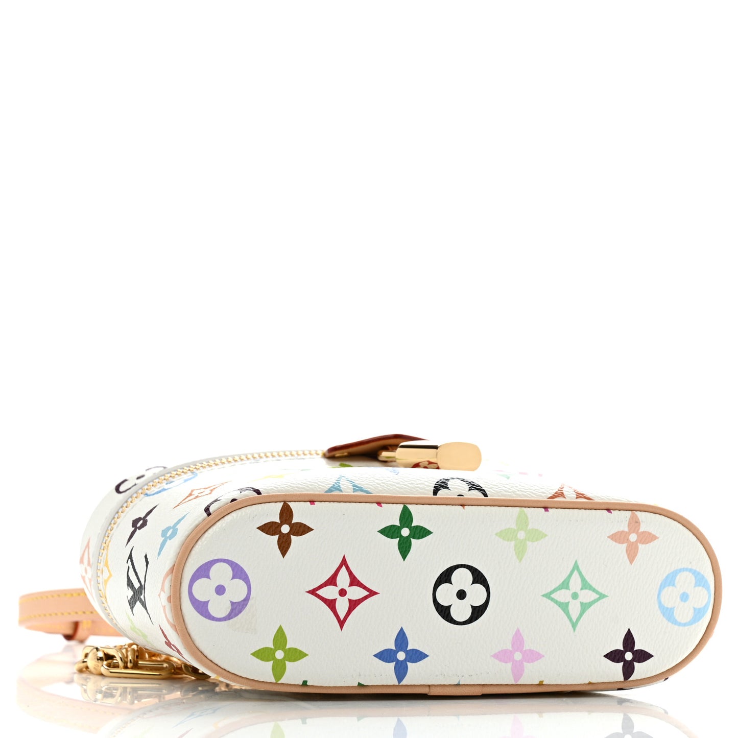 LV x TM Monogram Multicolor Vanity Chain Pouch White