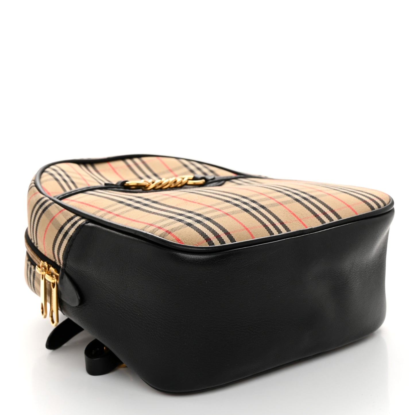 Smooth Calfskin 1983 Knight Check Link Backpack Black