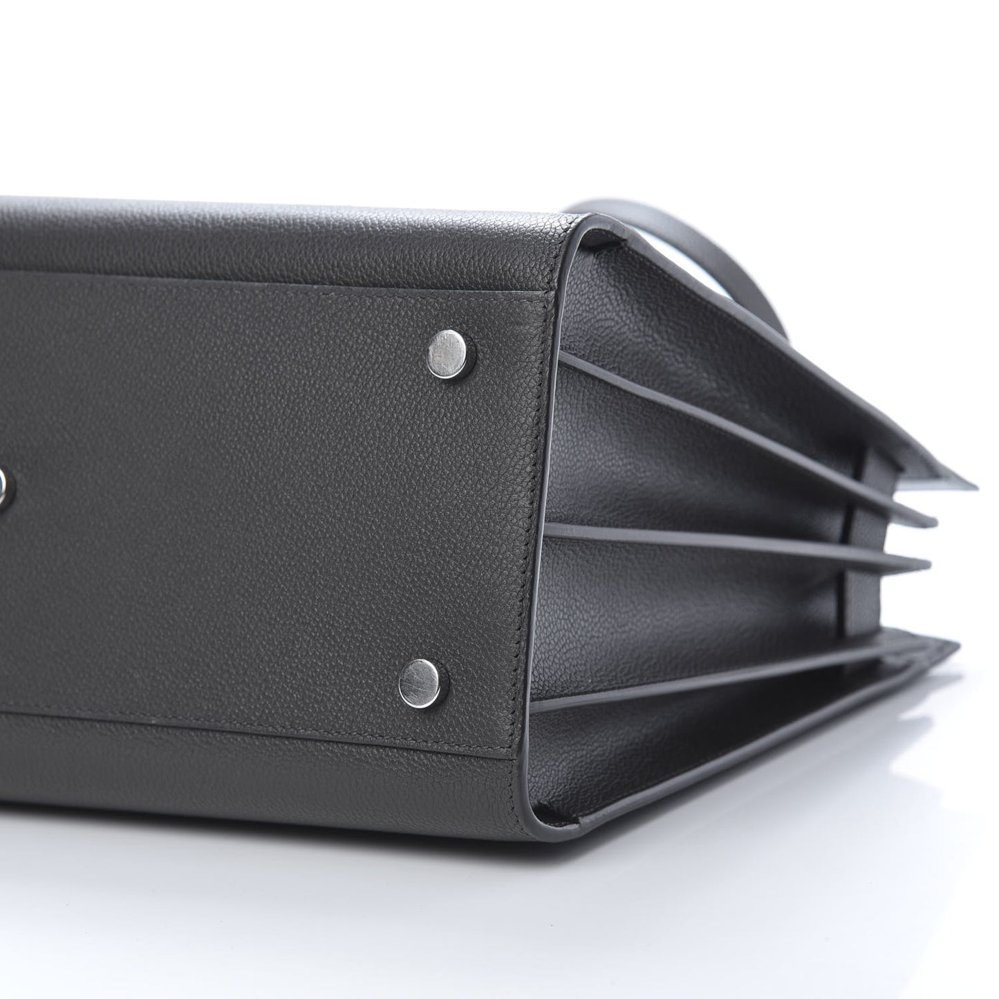Grained Calfskin Small Sac De Jour Coal