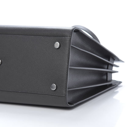 Saint Laurent Grained Calfskin Small Sac De Jour Coal 9 of 9