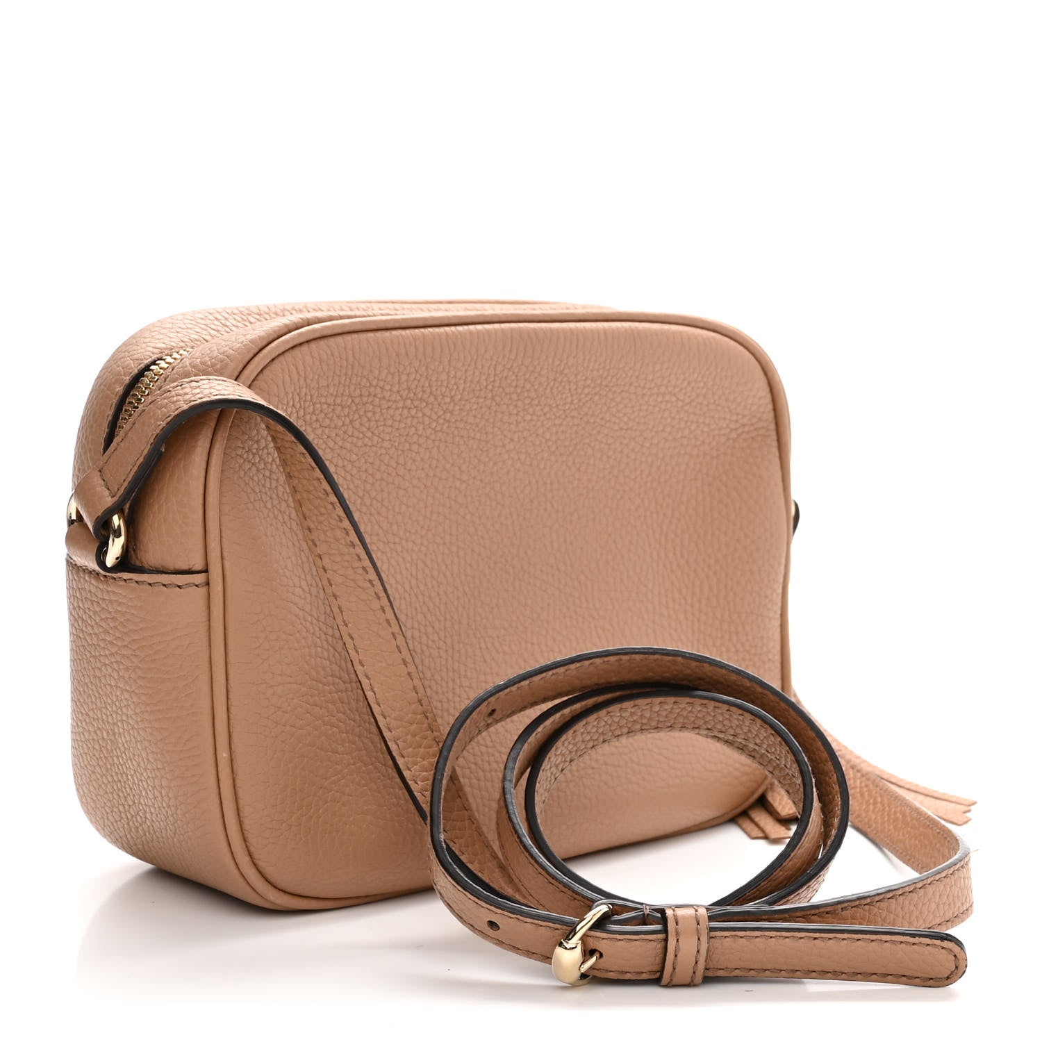 Gucci Pebbled Calfskin Small Soho Disco Bag Camelia 3 of 10