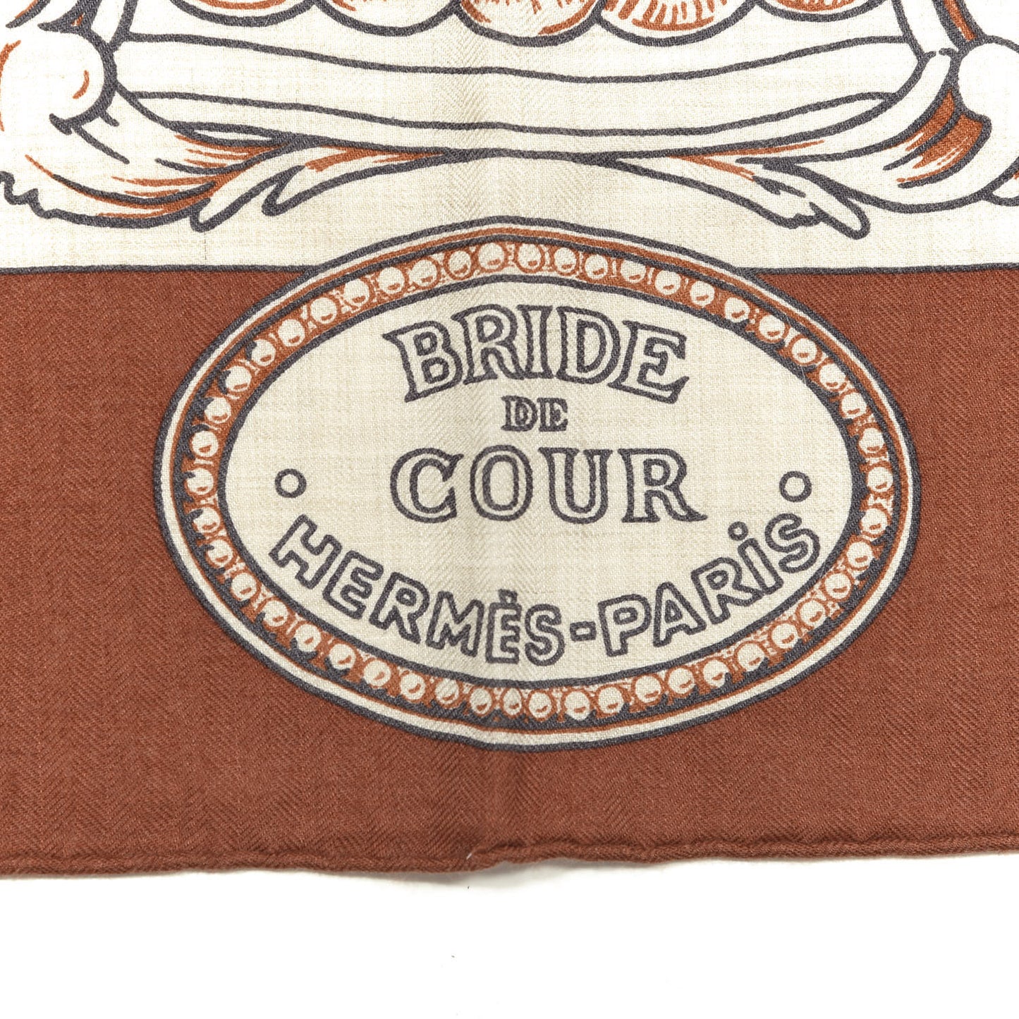 Cashmere Silk Bride De Cour Remix Scarf 140 Cacao Naturel Black