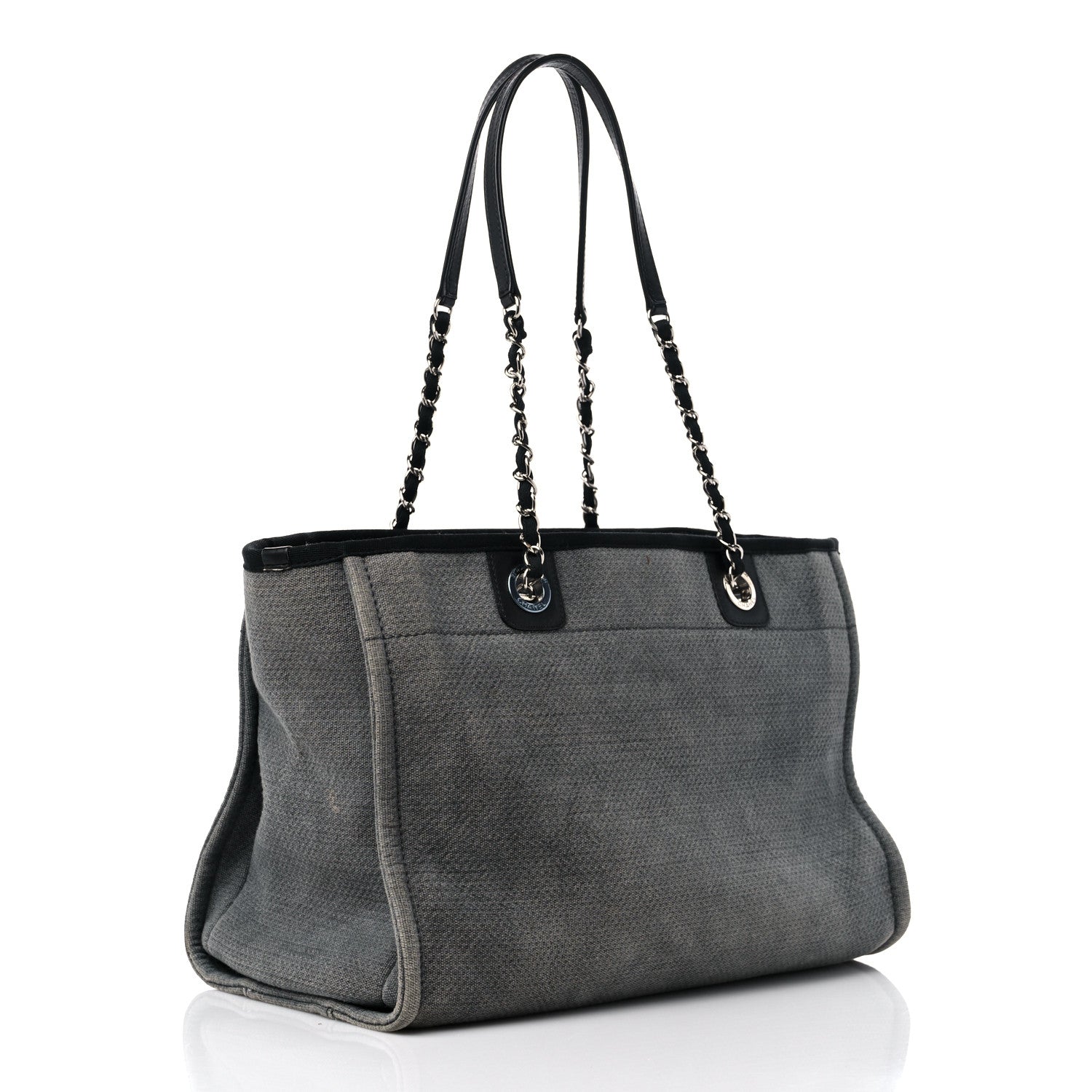 Chanel Canvas Small Deauville Tote Grey 3 of 16