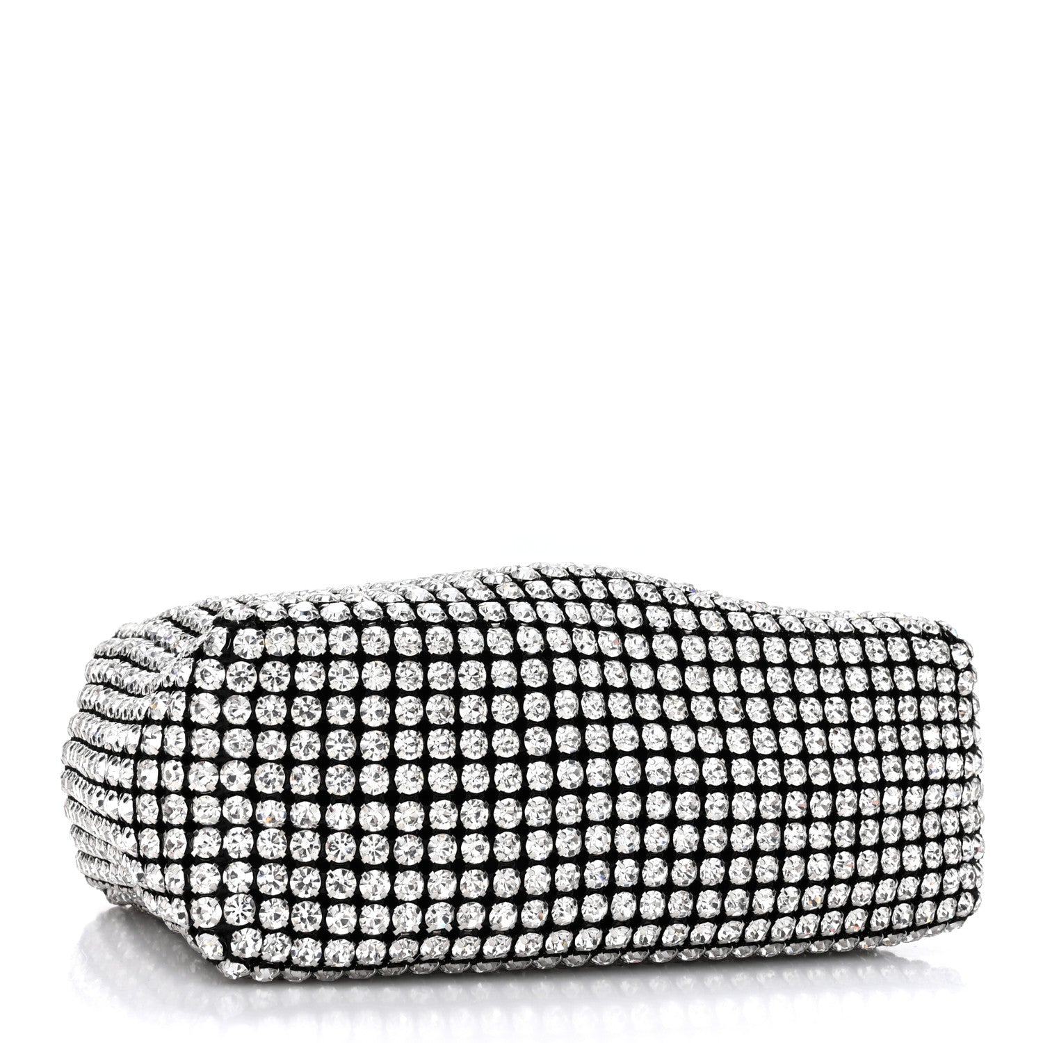 Alexander Wang Mesh Crystal Rhinestone Mini Heiress Pouch Black Silver 4 of 9