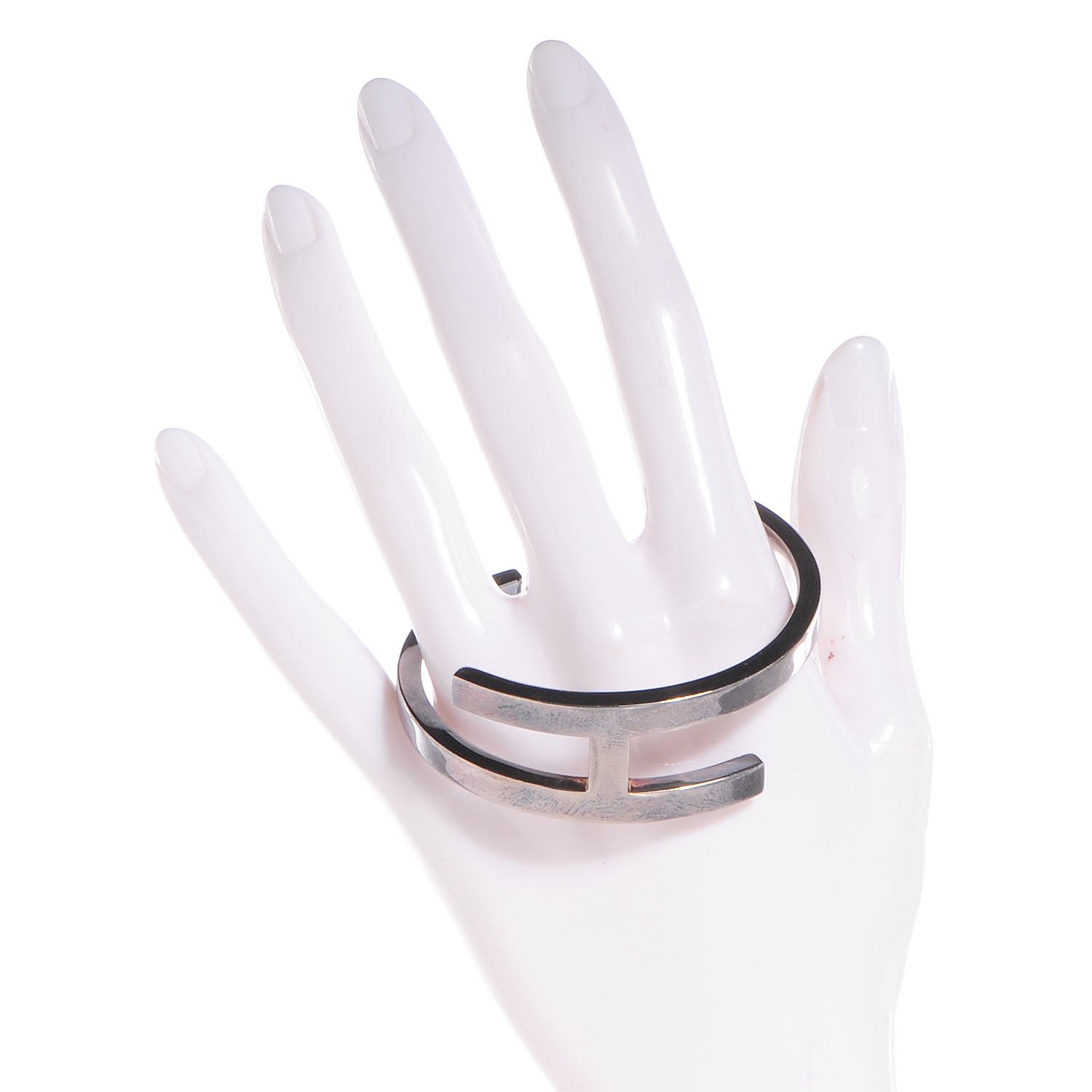 Hermes Sterling Silver H Bangle 2 of 5