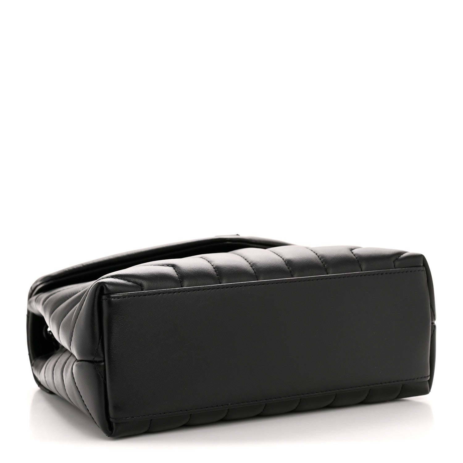 Saint Laurent Calfskin Y Quilted Monogram Monochrome Small Loulou Chain Satchel Black 4 of 10