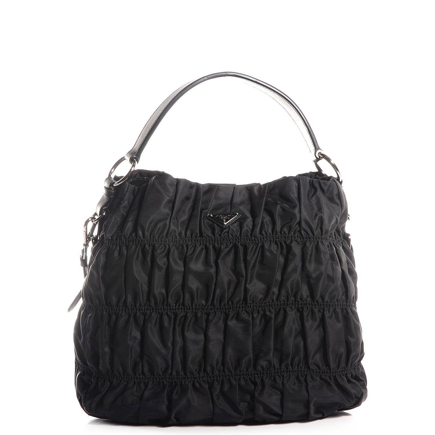 Tessuto Nylon Gaufre Hobo Black