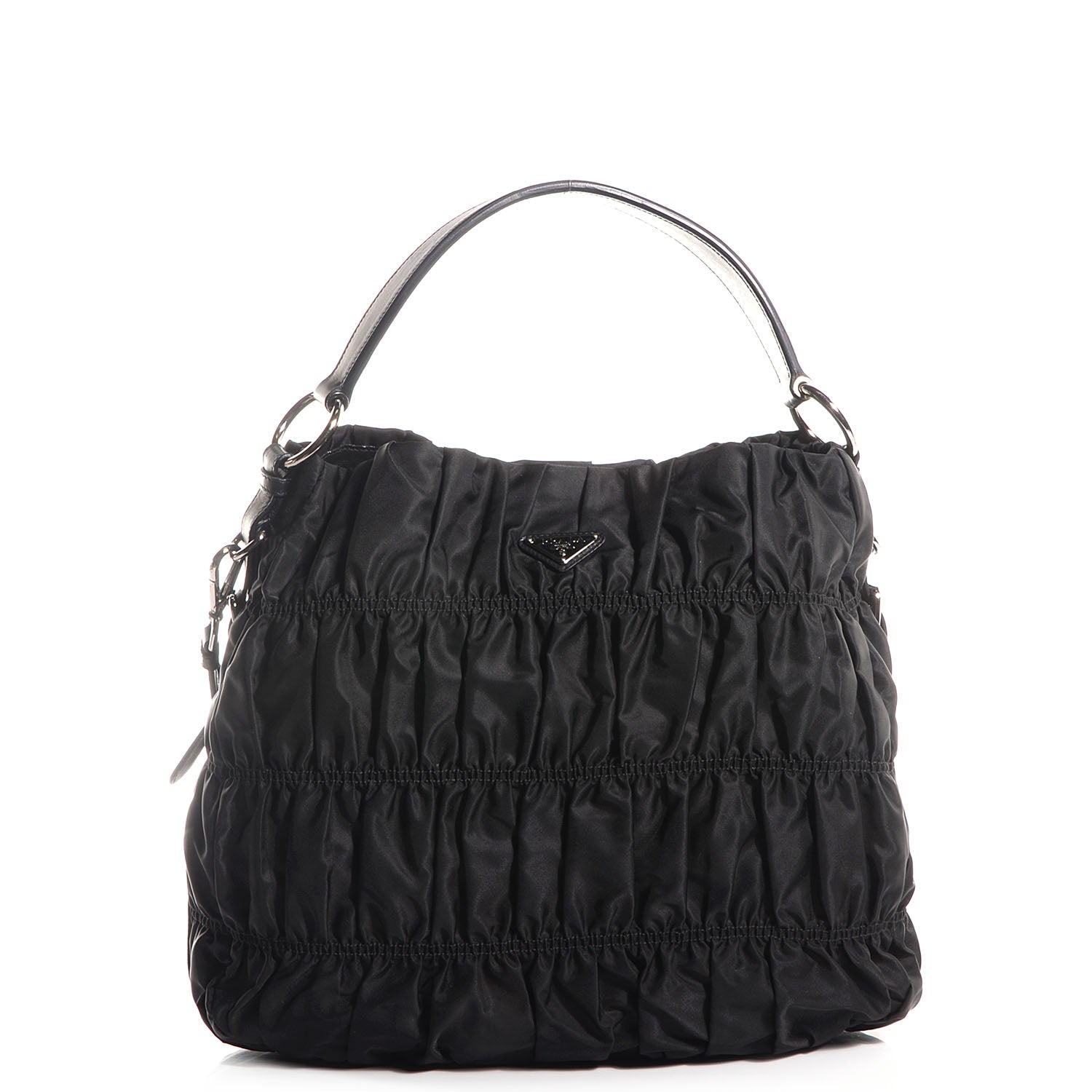Prada Tessuto Nylon Gaufre Hobo Black 1 of 9