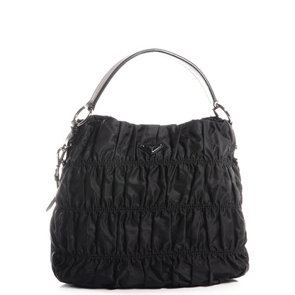 Prada Tessuto Nylon Gaufre Hobo Black 1 of 9