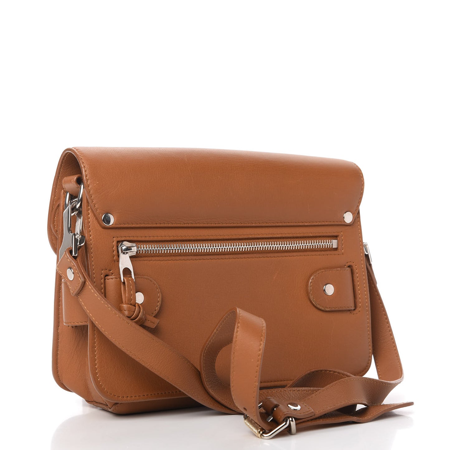 Smooth Calfskin Mini PS11 Classic Shoulder Bag Caramel