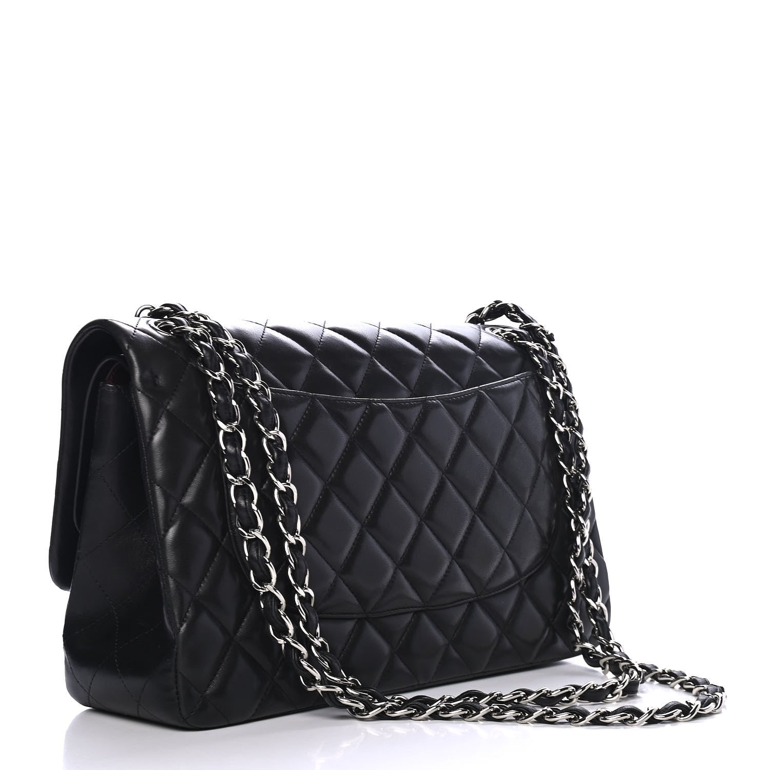 Chanel Lambskin Quilted Jumbo Double Flap Black 2 of 4