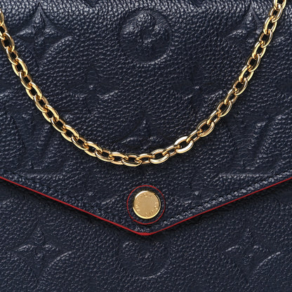 Louis Vuitton Empreinte Pochette Felicie Chain Wallet Marine Rouge 8 of 11