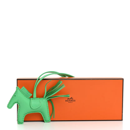 Hermes Milo Lambskin Grigri Rodeo Horse Bag Charm PM Vert Comics 5 of 5