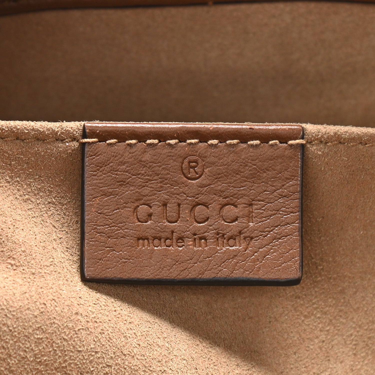 Gucci GG Supreme Monogram Calfskin Small Padlock Tote Beige Ebony Tuscany 7 of 11
