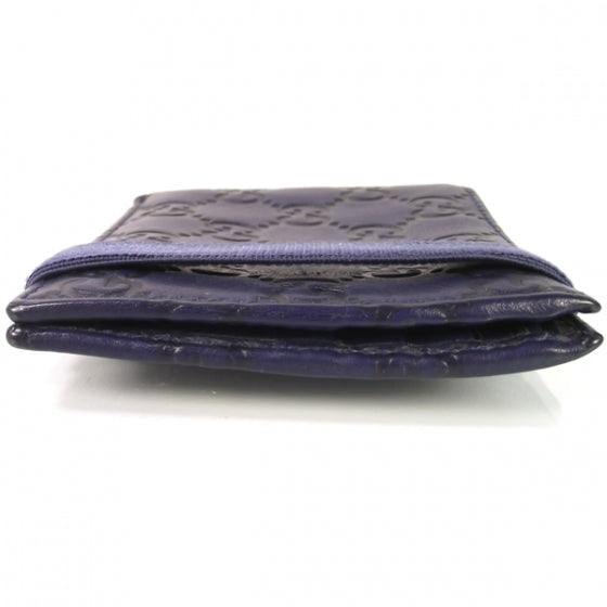 Guccissima Mens Bi-Fold Wallet Blue