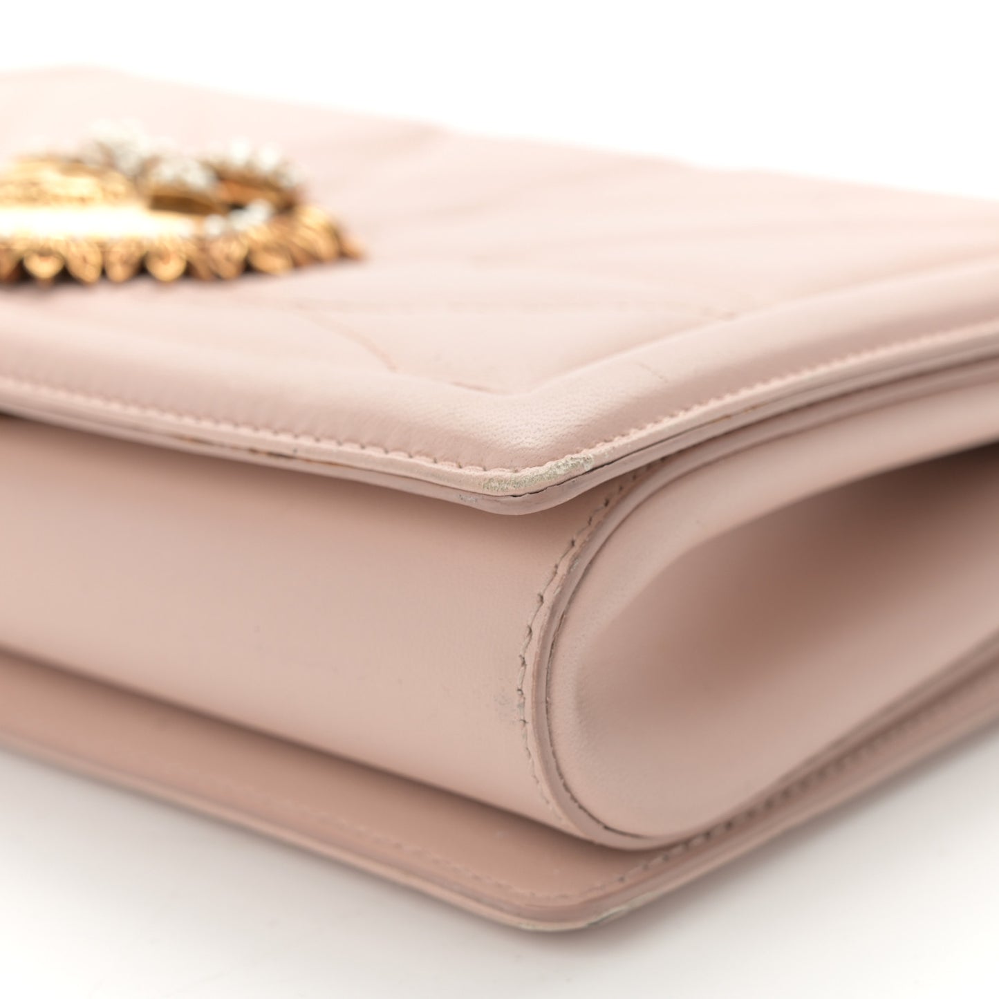 Calfskin Large Devotion Crossbody Bag Cipria