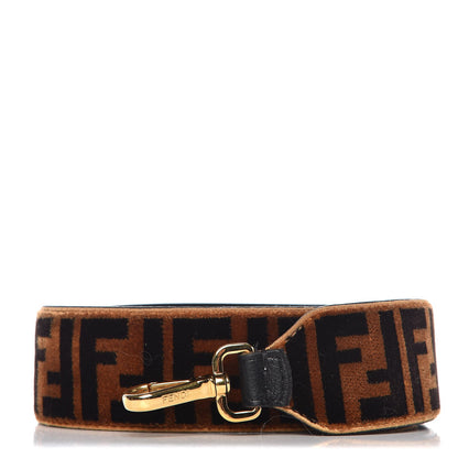 Fendi Velvet Tapestry FF Strap You Tobacco 1 of 6