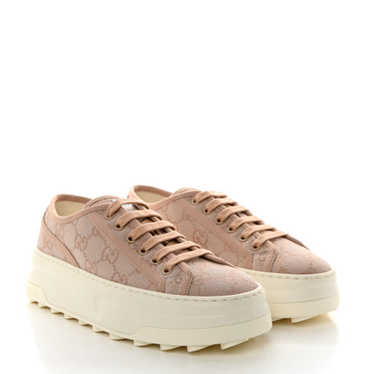 Gucci GG Monogram Womens 1977 Tennis Platform 52mm Sneakers 37 Skin Rose 4 of 8