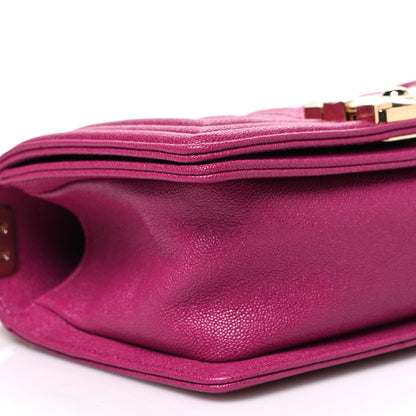 Chanel Caviar Quilted Small Boy Flap Fuchsia 9 of 10