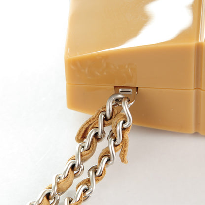 Chanel Plexiglass Minaudière Wristlet Clutch Beige 8 of 8
