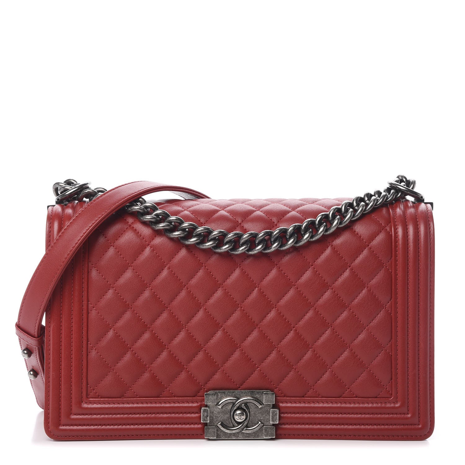 Chanel Calfskin Quilted New Medium Boy Flap Red 1 of 15