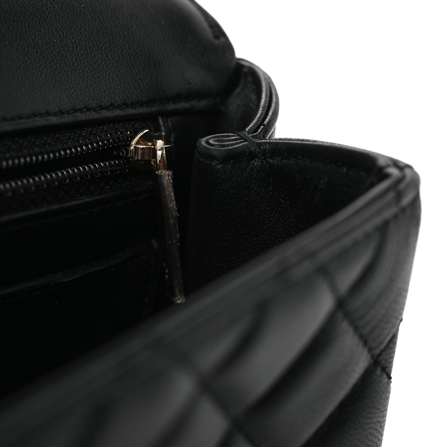 Chanel Lambskin Quilted Mini Crystal Top Handle Rectangular Flap Black 11 of 13