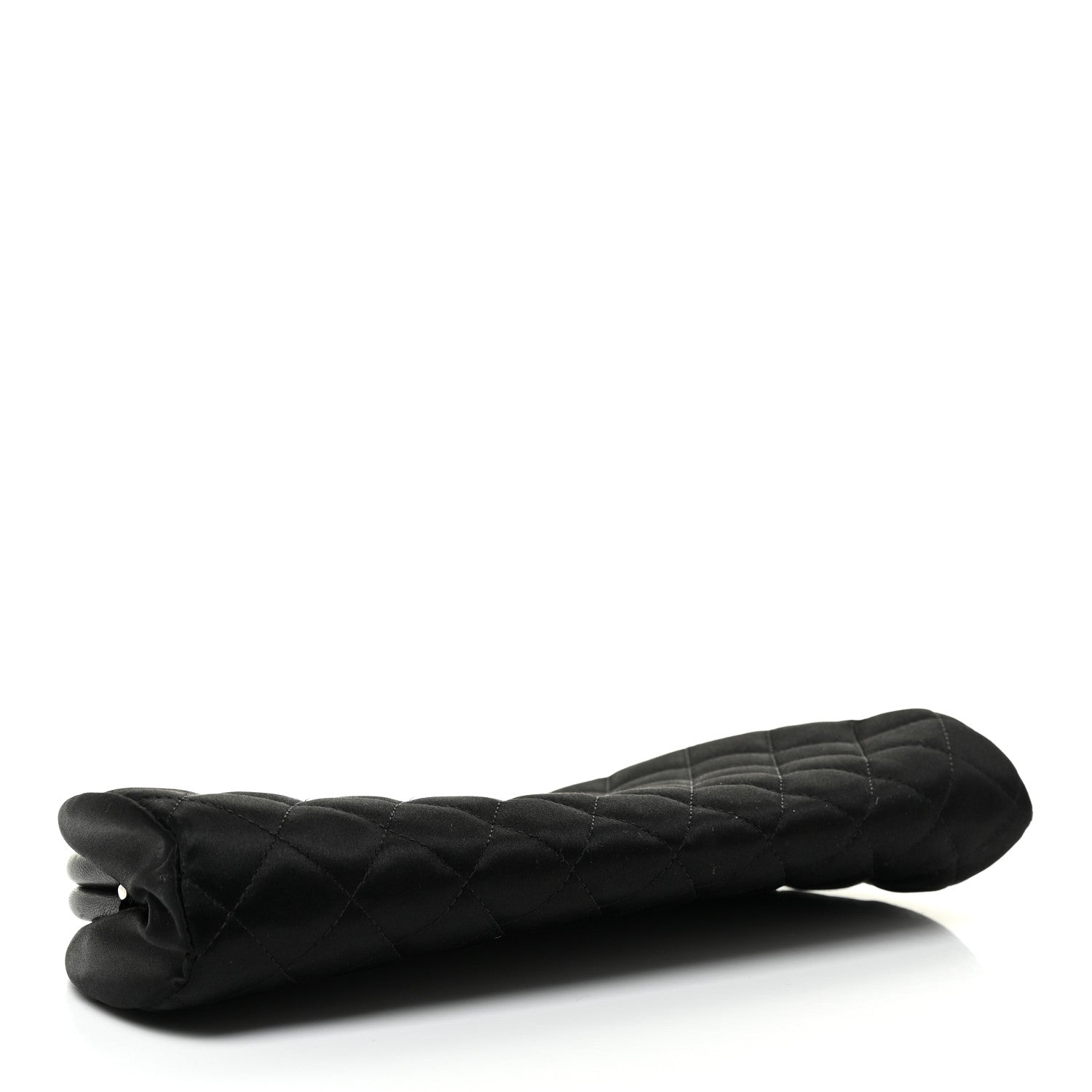 Chanel Satin Quilted Timeless Clutch Black 4 of 11