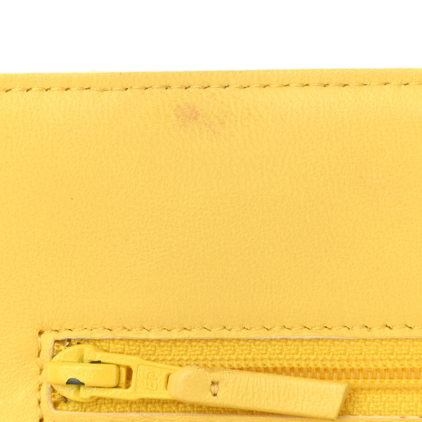 Lambskin Quilted Wallet on Chain WOC Yellow
