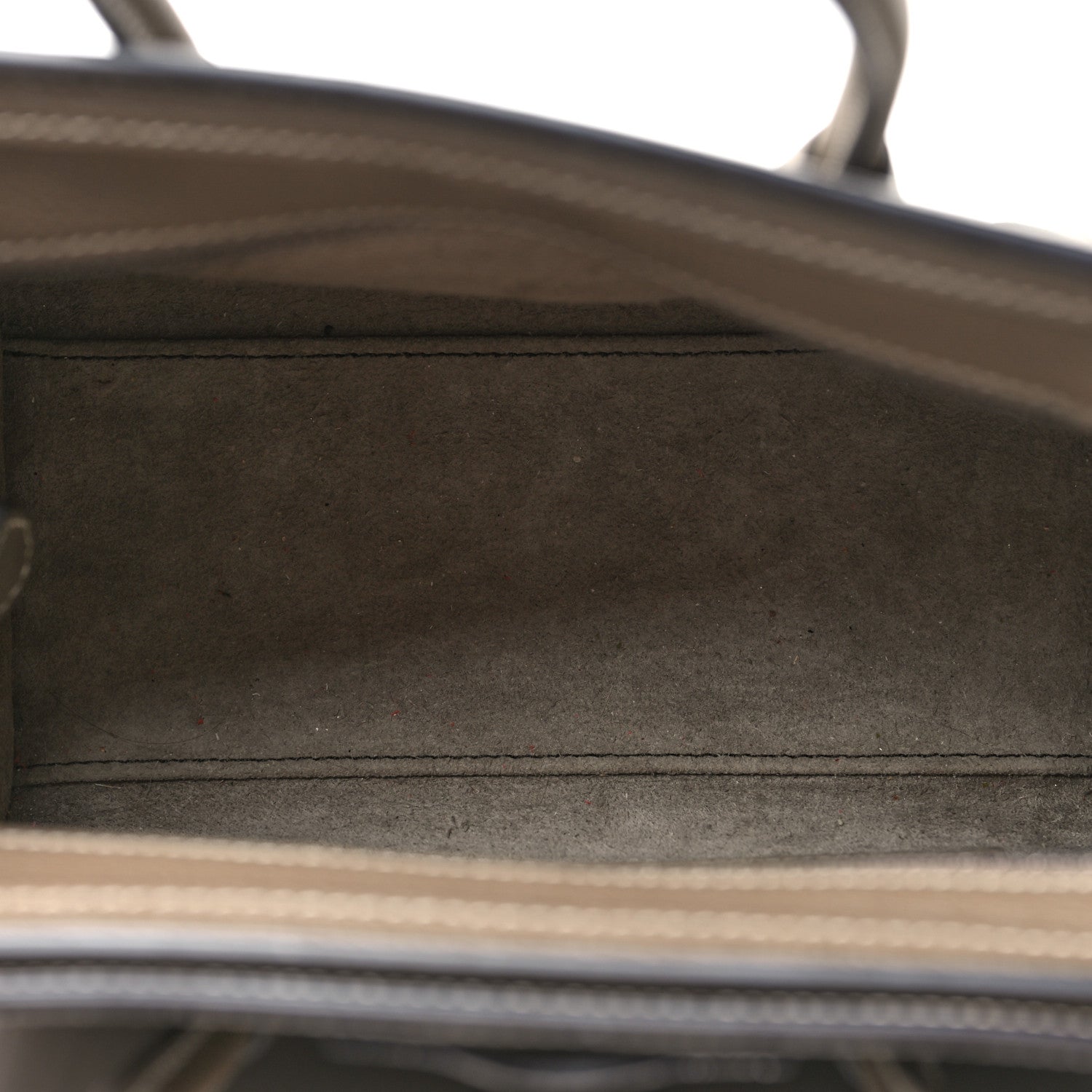 Celine Drummed Calfskin Nano Luggage Souris 5 of 13