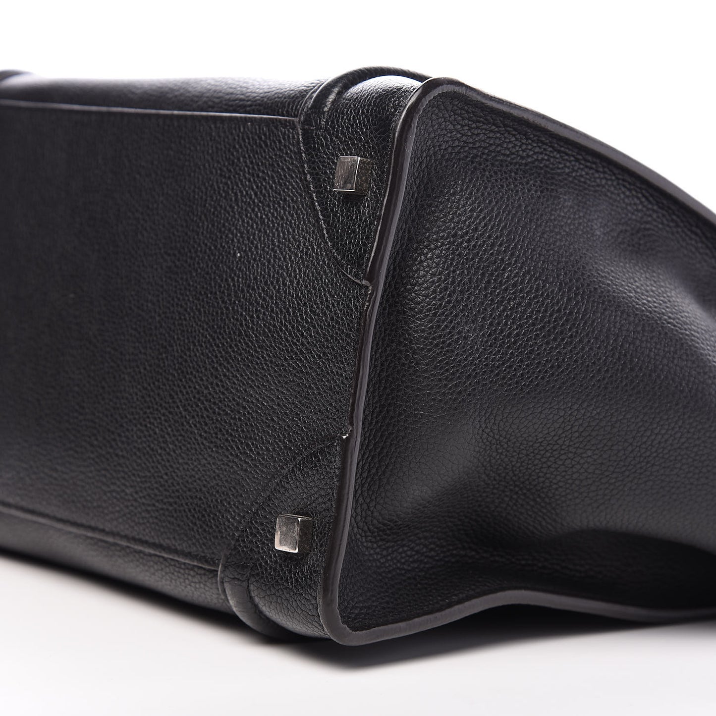 Drummed Calfskin Mini Luggage Black
