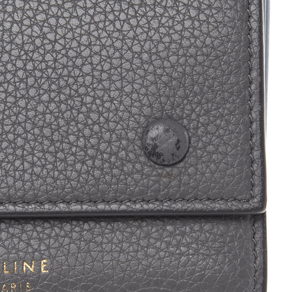 Celine Drummed Calfskin Small Multifunction Folded Wallet Grey 9 of 12