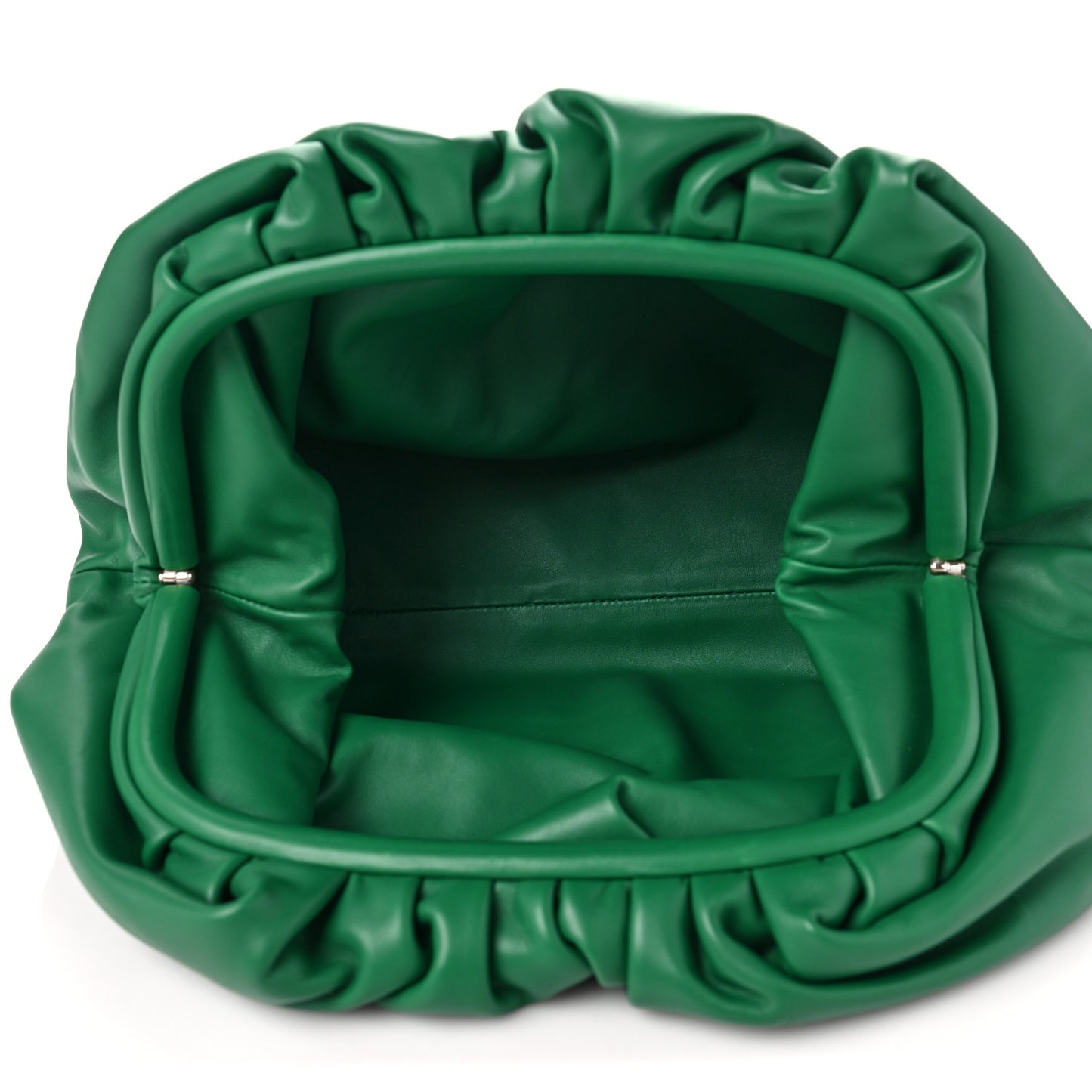 Smooth Butter Calf The Pouch Oversized Clutch Racing Green